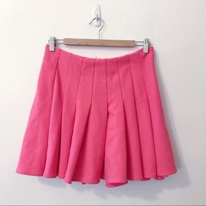 pink scuba pleated skirt